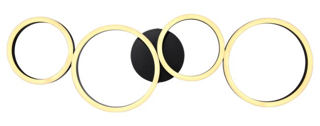 Leroymerlin Plafoniera LED moderno Venosa nero luce calda GLOBO Solo un giorno rimasto