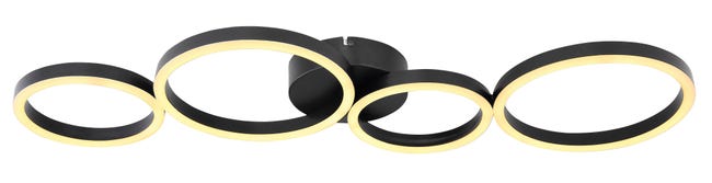 Leroymerlin Plafoniera LED moderno Venosa nero luce calda GLOBO Solo un giorno rimasto