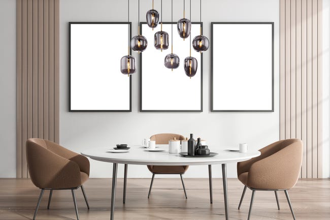 Leroymerlin Lampadario Moderno Blacky I 8x E14 GLOBO Super sconto