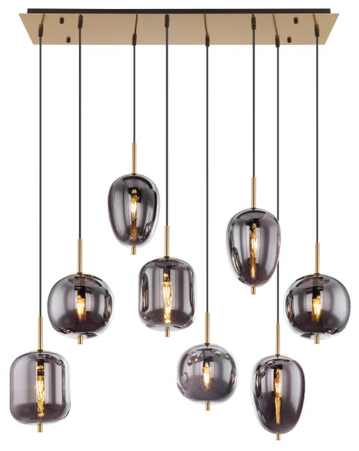 Leroymerlin Lampadario Moderno Blacky I 8x E14 GLOBO Super sconto
