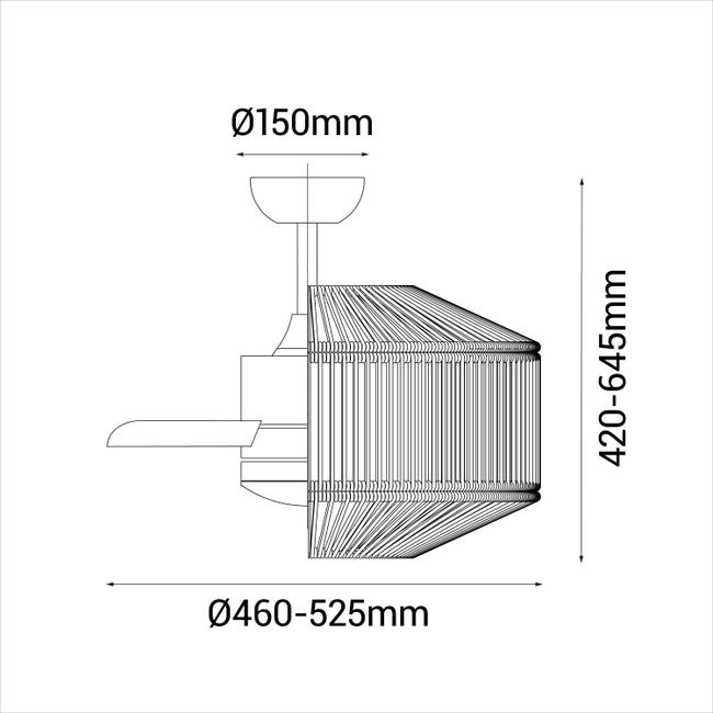 Leroymerlin Ventilatore da soffitto Jade verde Ø 52.5 cm CCT dimmerabile SULION IP44 Enormi sconti