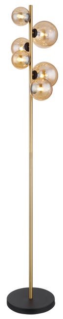 Leroymerlin Lampada da terra Riha dorato H 155cm 6 luci 350 LUMEN Limitato a 3 giorni