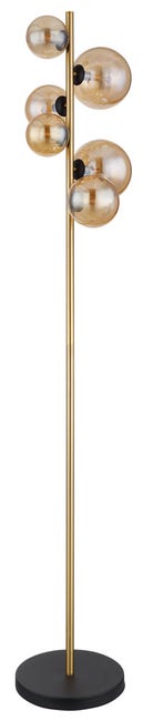 Leroymerlin Lampada da terra Riha dorato H 155cm 6 luci 350 LUMEN Limitato a 3 giorni