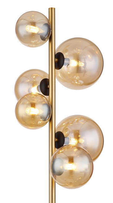 Leroymerlin Lampada da terra Riha dorato H 155cm 6 luci 350 LUMEN Limitato a 3 giorni