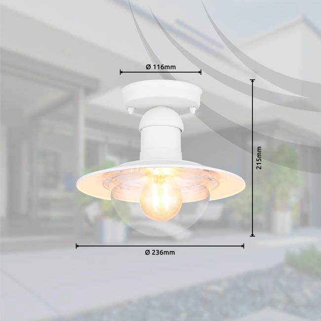 Leroymerlin Plafoniera classico da esterno Sistem E27 Ø 24 cm IP44 Sconti questo mese
