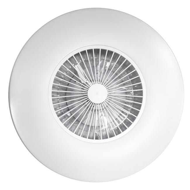 Leroymerlin Ventilatore da soffitto Daiquiri XL bianco Ø 80 cm dimmerabile SULION IP20 Italia