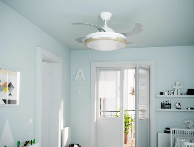 Leroymerlin Ventilatore da soffitto Yang bianco Ø 107 cm CCT SULION IP20 Nuovo