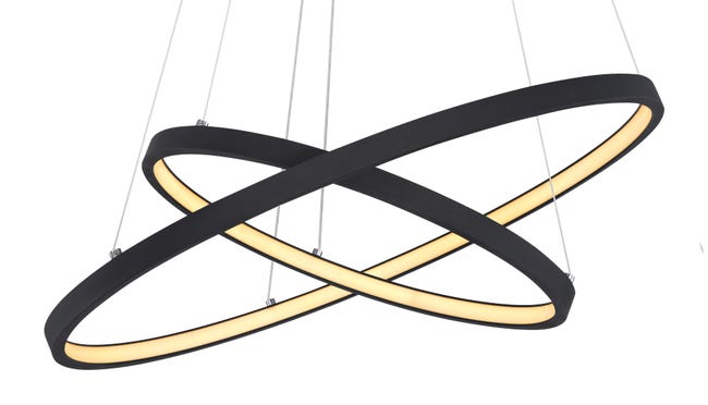 Leroymerlin Lampadario LED moderno Ralph nero luce calda 1500 lumen GLOBO Vendita