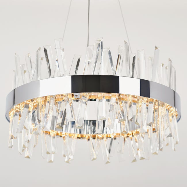 Leroymerlin Lampadario LED moderno Enchanted grigio 2250 lumen ARTIKA Negozi Online