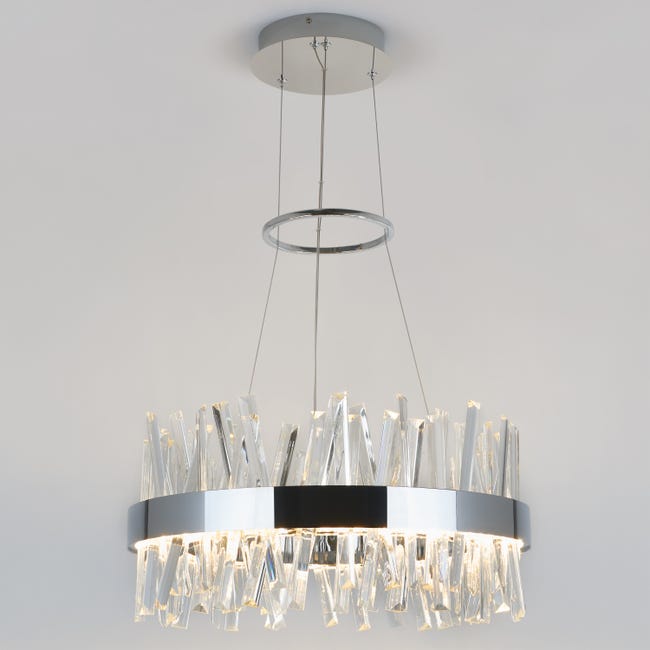 Leroymerlin Lampadario LED moderno Enchanted grigio 2250 lumen ARTIKA Negozi Online