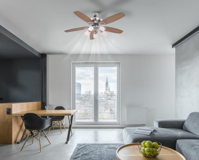 Leroymerlin Ventilatore da soffitto JERRY faggio Ø 130 cm GLOBO IP20 Consegna Veloce