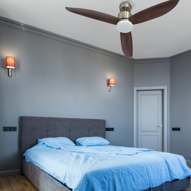 Leroymerlin Ventilatore da soffitto CIES PLUS marrone Ø 132 cm dimmerabile ARTE CONFORT IP20 Fino Al -60%
