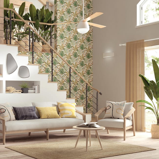 Leroymerlin Ventilatore da soffitto Fungo bambù Ø 132 cm dimmerabile SULION IP20 Convenienza