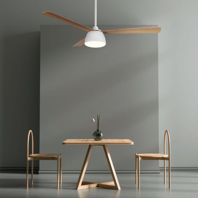 Leroymerlin Ventilatore da soffitto Fungo bambù Ø 132 cm dimmerabile SULION IP20 Convenienza