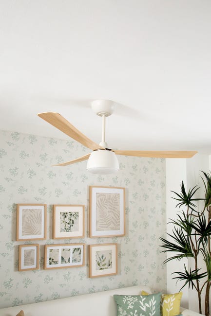 Leroymerlin Ventilatore da soffitto Fungo bambù Ø 132 cm dimmerabile SULION IP20 Convenienza