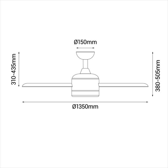 Leroymerlin Ventilatore da soffitto Julia rovere Ø 135 cm CCT dimmerabile SULION IP44 Sconto