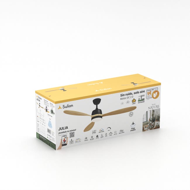 Leroymerlin Ventilatore da soffitto Julia rovere Ø 135 cm CCT dimmerabile SULION IP44 Sconto