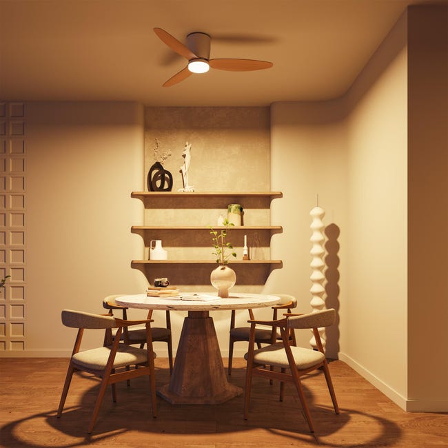 Leroymerlin Ventilatore da soffitto CONIL faggio Ø 122 cm dimmerabile ARTE CONFORT IP20 Economico