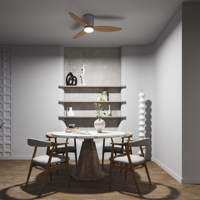 Leroymerlin Ventilatore da soffitto CONIL faggio Ø 122 cm dimmerabile ARTE CONFORT IP20 Economico