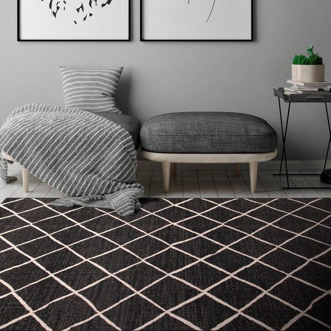 Leroymerlin Tappeto Veranda C geometrico nero argento L 190 x L 133 cm Hotsell