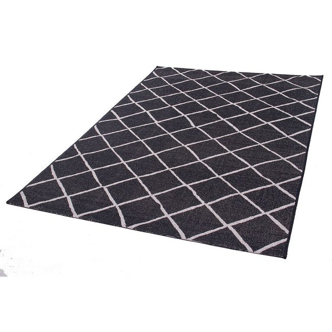 Leroymerlin Tappeto Veranda C geometrico nero argento L 190 x L 133 cm Hotsell