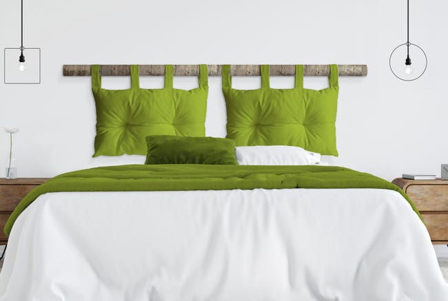 Leroymerlin Cuscino testata letto Ecopelle verde chiaro 45 x 70 cm Saldi Di Fabbrica