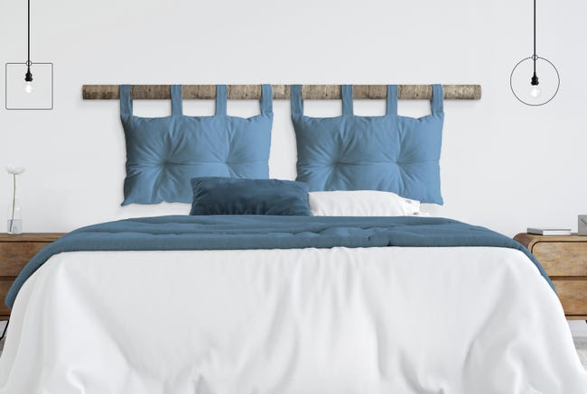 Leroymerlin Cuscino testata letto Panama blu 45 x 70 cm Vendite Flash