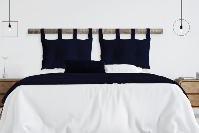 Leroymerlin Cuscino testata letto Panama navy 45 x 70 cm In Saldo