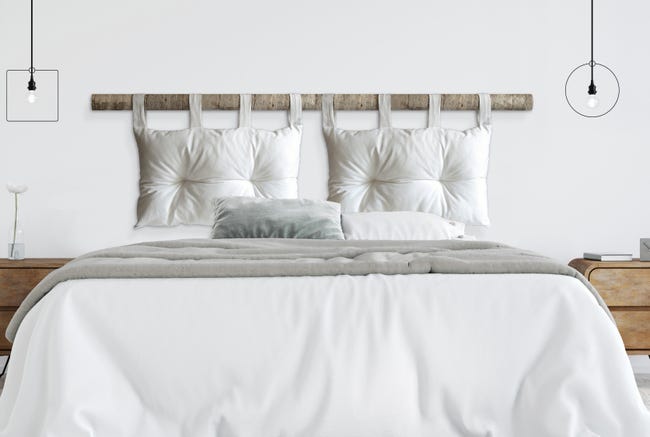 Leroymerlin Cuscino testata letto Panama bianco 45 x 70 cm Negozio online di fabbrica