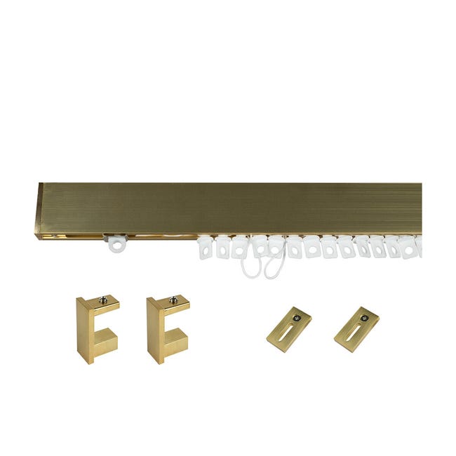 Leroymerlin Kit per binario tenda per onda semplice futura senza corda oro in alluminio 200 cm Fornitura limitata