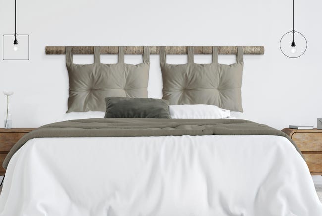 Leroymerlin Cuscino testata letto Panama nocciola chiaro 45 x 70 cm Shopping online