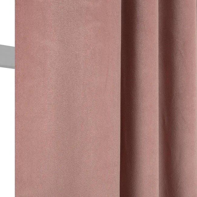 Leroymerlin Tenda Mystic rosa occhiello e fettuccia e passanti nascosti 135x280 cm Offerta natalizia