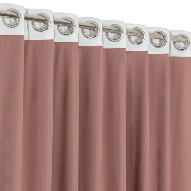 Leroymerlin Tenda Mystic rosa occhiello e fettuccia e passanti nascosti 135x280 cm Offerta natalizia