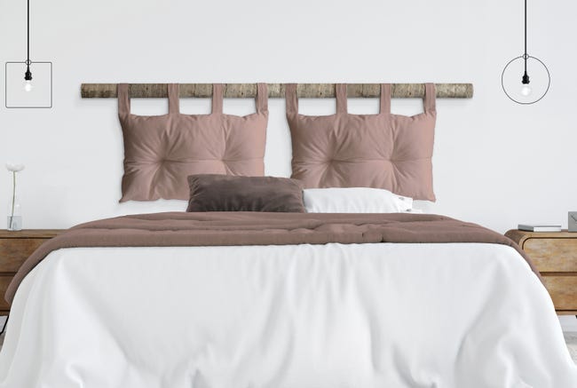 Leroymerlin Cuscino testata letto Panama rosa cipria 45 x 70 cm Offerta Anniversario