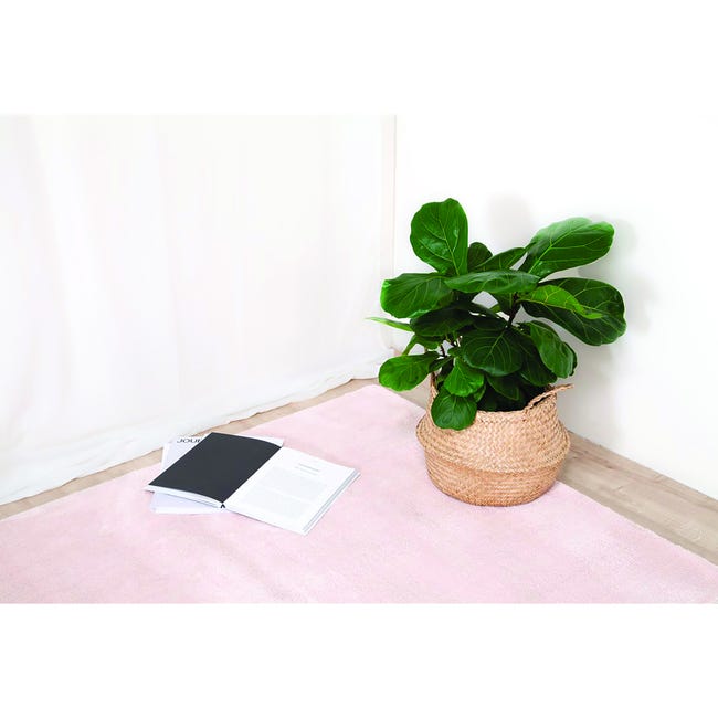 Leroymerlin Tappeto Twinkle Cipria antiscivolo rosa L 120 x L 60 cm Online Outlet