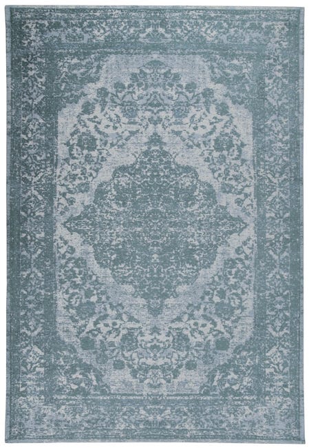 Leroymerlin Tappeto New Argentella orientale in cotone blu L 150 x L 80 cm Offerta temporanea