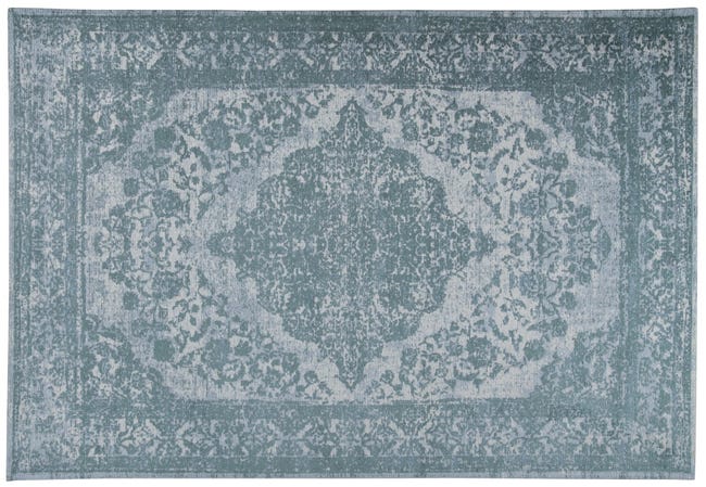 Leroymerlin Tappeto New Argentella orientale in cotone blu L 150 x L 80 cm Offerta temporanea
