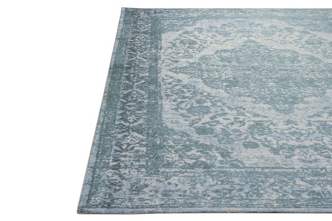 Leroymerlin Tappeto New Argentella orientale in cotone blu L 150 x L 80 cm Offerta temporanea