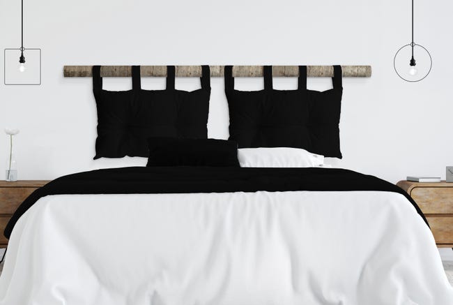 Leroymerlin Cuscino testata letto Panama nero 45 x 70 cm Offerte stagionali