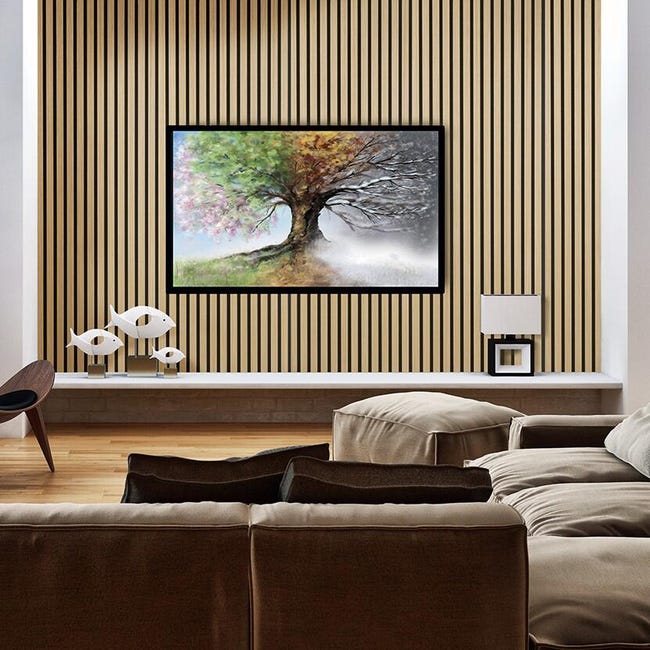 Leroymerlin Pannello decorativo fonoassorbente Quanti FIBROTECH Rovere chiaro L 244 x L 52 cm Sp 18 mm Offerte giornaliere