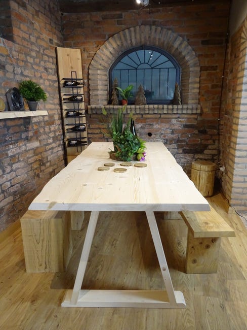 Leroymerlin Tavola massello in legno di abete 1° scelta L 90 x 200 cm x Sp 40 mm Super Saving Price