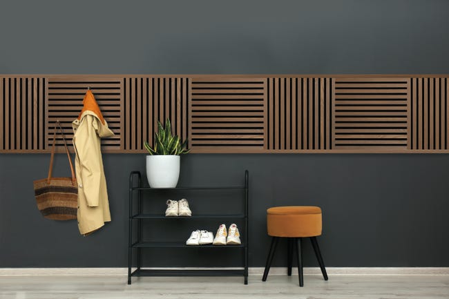 Leroymerlin Pannello decorativo fonoassorbente Square Superior FIBROTECH Rovere scuro L 52 x L 52 cm Sp 22 mm confezione da 2 pezzi Offerta settimanale