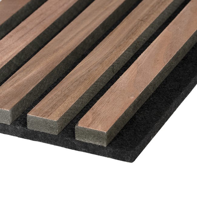 Leroymerlin Pannello decorativo fonoassorbente Superior FIBROTECH Noce L 244 x L 60 cm Sp 22 mm Rilascio limitato