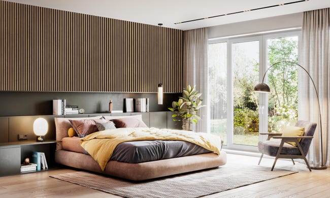 Leroymerlin Pannello decorativo fonoassorbente Superior FIBROTECH Rovere scuro L 244 x L 60 cm Sp 22 mm Ultimi tre giorni