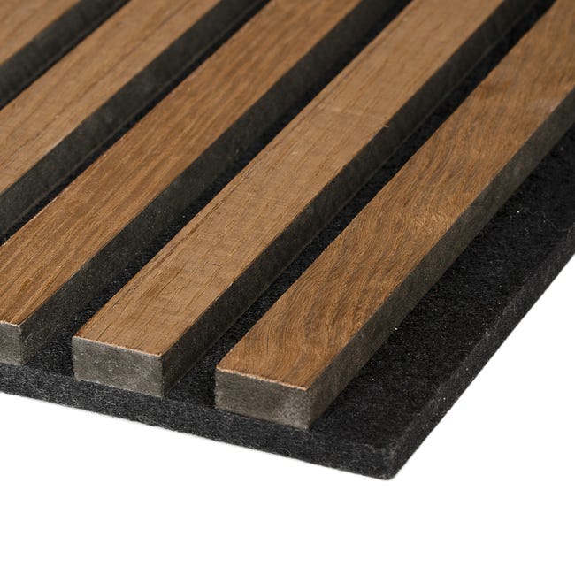 Leroymerlin Pannello decorativo fonoassorbente Superior FIBROTECH Rovere scuro L 244 x L 60 cm Sp 22 mm Ultimi tre giorni
