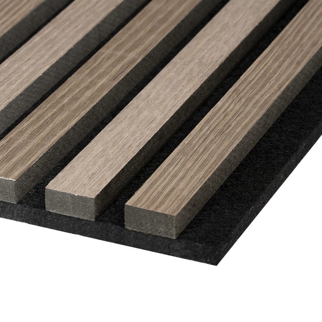 Leroymerlin Pannello decorativo fonoassorbente Superior FIBROTECH Rovere grigio L 244 x L 60 cm Sp 22 mm Ultimi due giorni