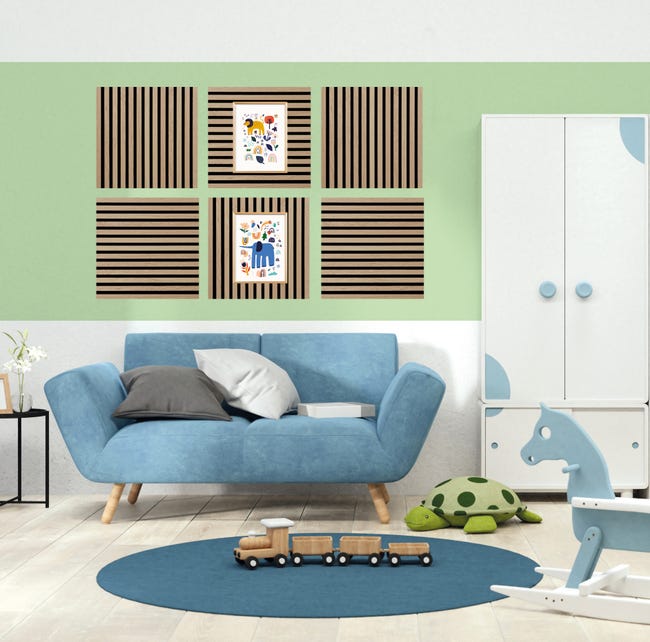 Leroymerlin Pannello decorativo fonoassorbente Square Superior FIBROTECH Rovere chiaro L 52 x L 52 cm Sp 22 mm confezione da 2 pezzi Ultimo giorno