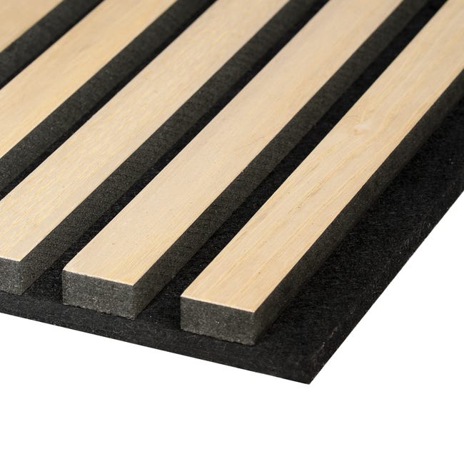 Leroymerlin Pannello decorativo fonoassorbente Superior FIBROTECH Frassino L 244 x L 60 cm Sp 22 mm Promozione temporanea