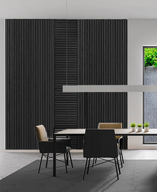 Leroymerlin Pannello decorativo fonoassorbente Square Superior FIBROTECH Quercia nera L 52 x L 52 cm Sp 22 mm confezione da 2 pezzi Fino al 50% di sconto