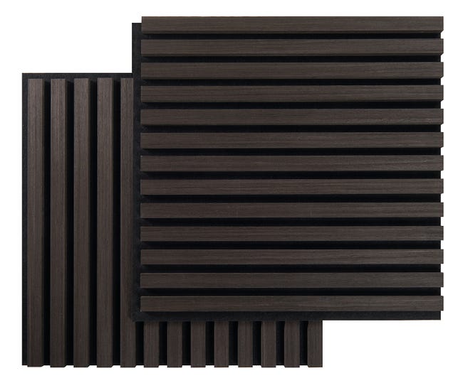 Leroymerlin Pannello decorativo fonoassorbente Square Superior FIBROTECH Quercia nera L 52 x L 52 cm Sp 22 mm confezione da 2 pezzi Fino al 50% di sconto